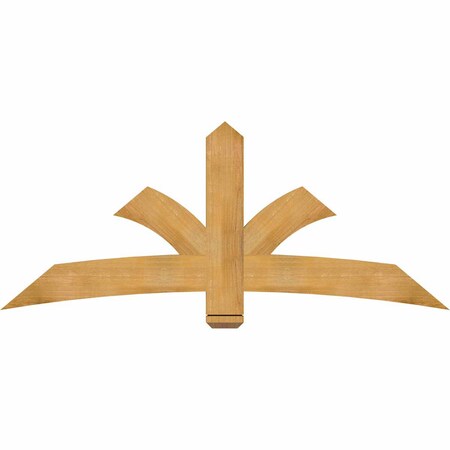 Ekena Millwork Davenport Rough Sawn Timber Gable Bracket, Western Red Cedar, 72"W x 30"H x 2"D x 6"F, 10/12 Pitch GBW072X30X0206DAV00RWR